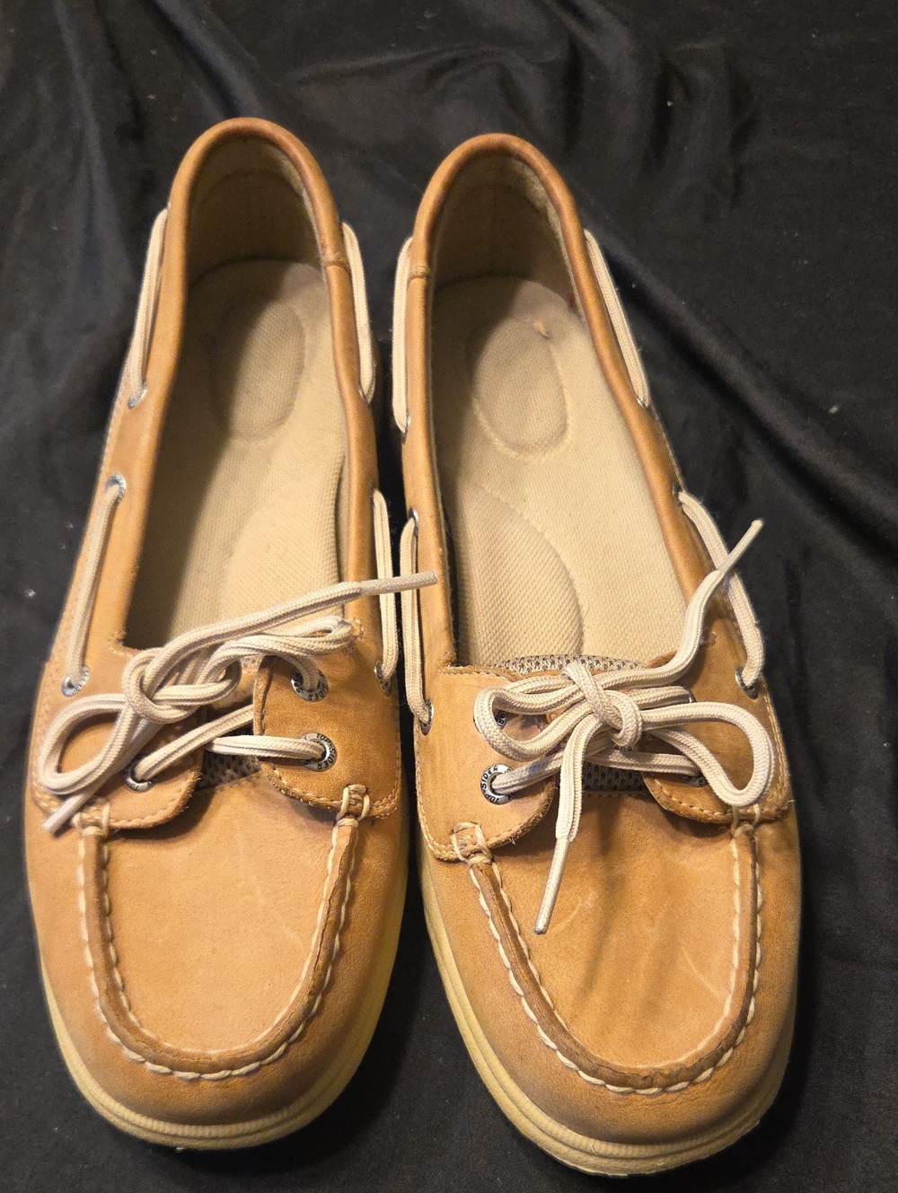 Sperry Women’s Tan Leather Moccasin Boat Shoes